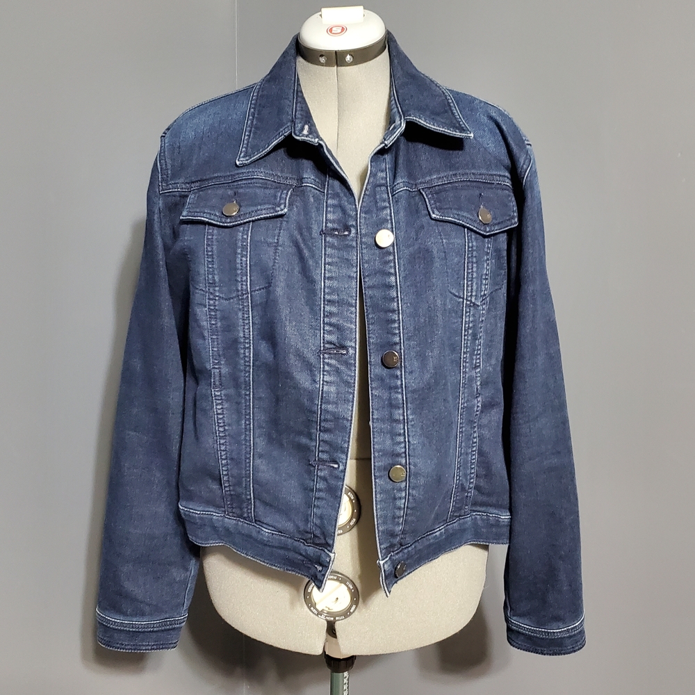 New York & Company Blue Denim Jean Jacket for Women Size XL - Picture 1 of 6